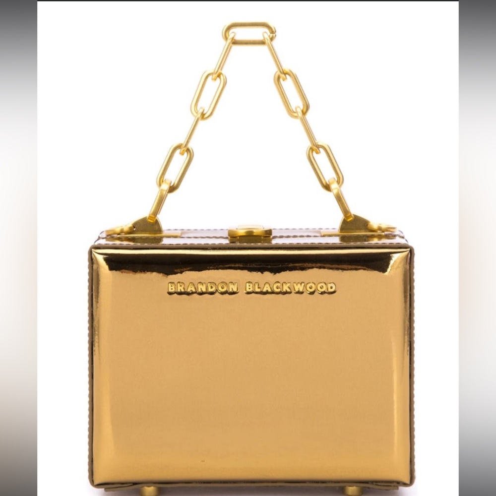 Brandon Blackwood Mini Kendrick Trunk Gold Metallic Mirror